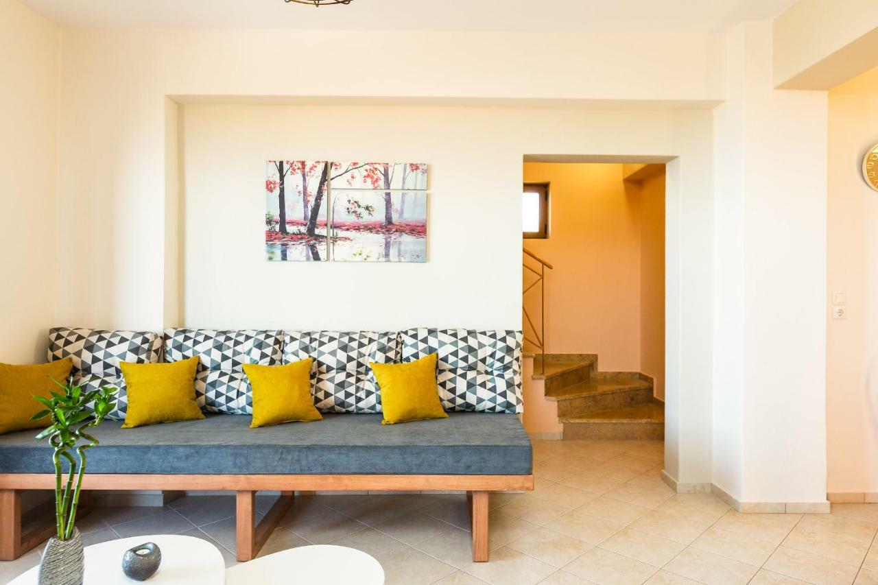 Maroulas Villas Ioanna & Stavros, Private Pools, Bbq & Seaview, By Thinkvilla Bagian luar foto